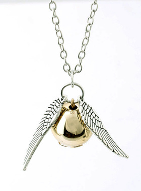 哈利波特周边霍格沃茨金色项链