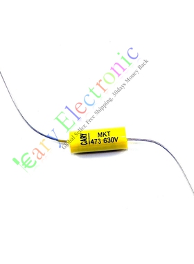 630V发烧无极铜脚音频音响0.047uf 黄色穿心轴向胆机耦合薄膜电容