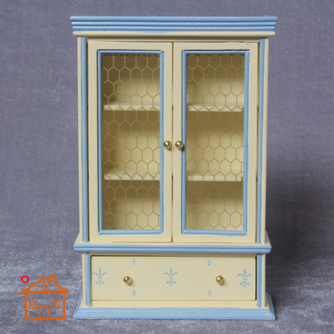 1:12 dollhouse mini pocket doll house furniture model Siwan visual impressions two-door bookcase cabinet