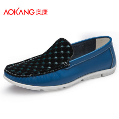 Aokang shoes spring 2015 new round caps feet daily casual shoes comfortable driving shoes men's shoes