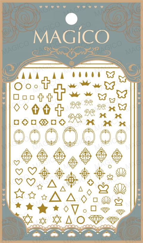 超薄背胶金色美甲贴纸