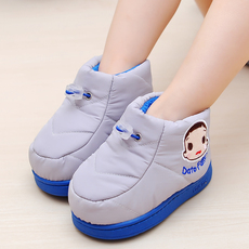 Chaussons enfants en suède pour hiver - semelle tendon - Ref 1007401 Image 8