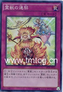 广州童梦正版日文英文游戏王TW01灵兽的连契SR 现货