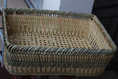 手工编织收纳装菜大竹筐敞口竹篮