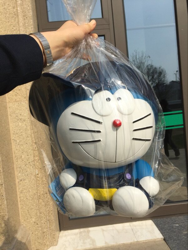 超大号抖音可爱蓝胖子节日存钱罐