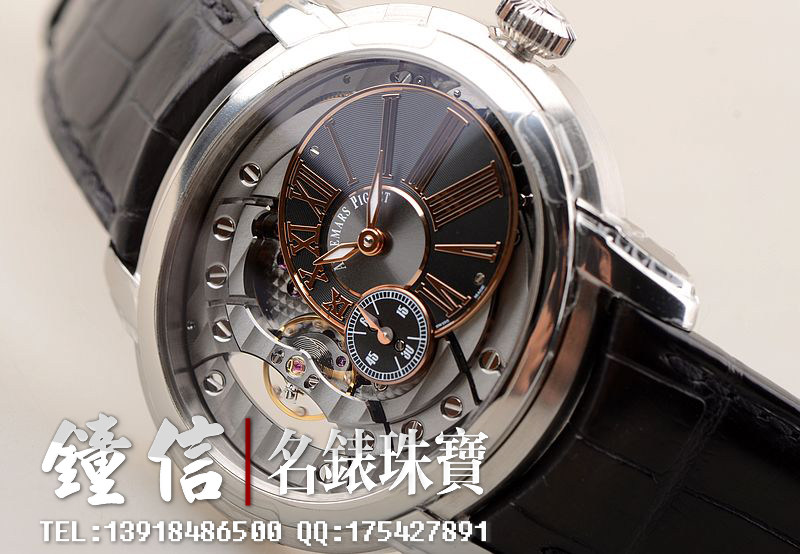 已售出【98新】AP爱彼千禧偏心小三针镂空自动男表15350ST.OO.D002CR.01