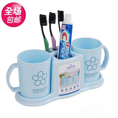 飞达三和免打孔牙膏牙刷架套装情侣创意双杯漱口杯卫浴洗漱架包邮在类目 家庭/个人清洁工具, 卫浴用具/卫浴配件, 牙刷架/牙具座中 - 来自Buy2taobao.com提供专业的淘宝代购服务