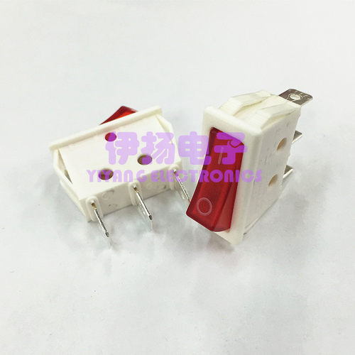 台湾HONGJU原装进口船型开关 R-1-110-C5L-WR 3脚红灯 30*11 16A