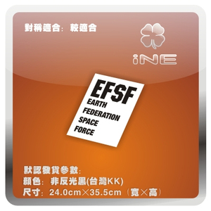 高达/EFSF联邦/RX-78/电动痛车贴纸摩托笔记PC行李箱头盔贴-HA129