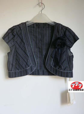 特卖 喀啦女装CARA专柜正品C115深蓝色条纹开身短袖外搭原1580夏