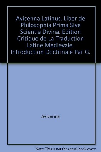 【预售】Avicenna Latinus. Liber de Philosophia Prima S...
