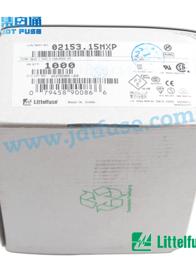 littelfuse慢断保险管5*20力特陶瓷02153.15MXP 3.15A 不带引线