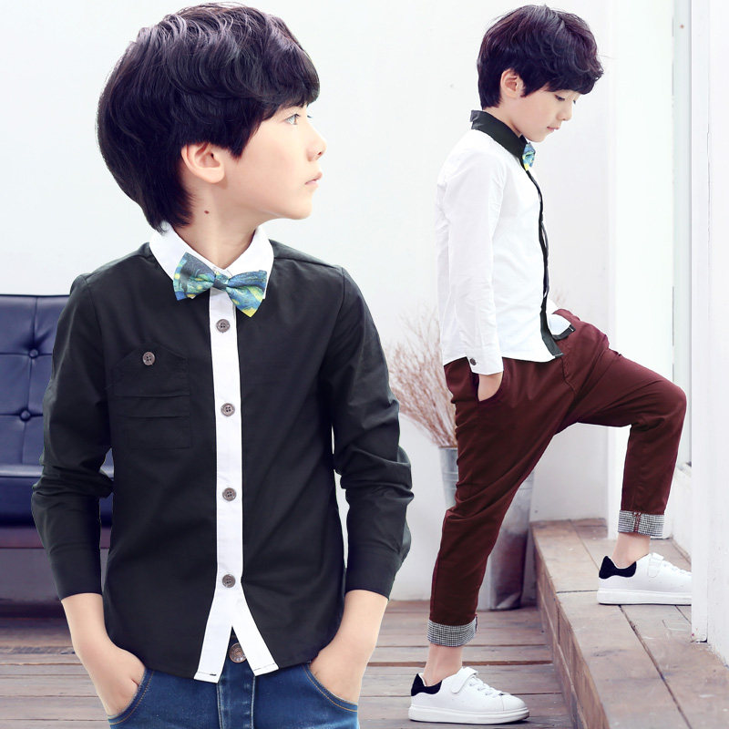 Chemise garcon à manche longue - Ref 2082223 Image 1