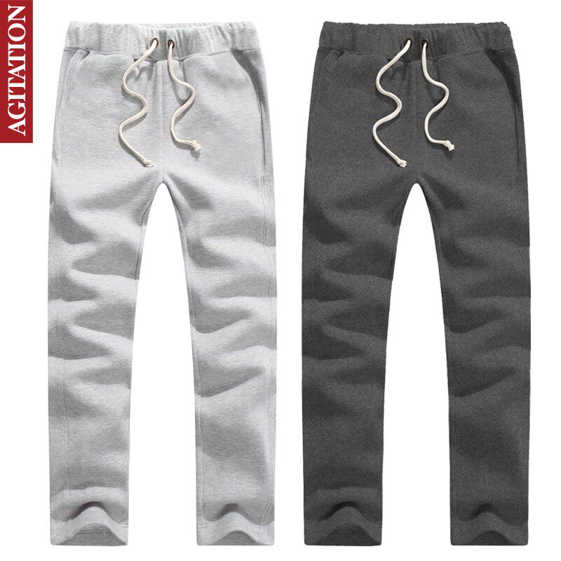 秋冬季厚款美式纯色光板素色休闲裤 运动裤 居家针织宽松卫裤男在类目 男装, 休闲裤中 - 来自Buy2taobao.com提供专业的淘宝代购服务