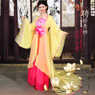 新款古装/宫廷贵妃演出服/舞台装/歌舞演出装/妃子服装/仙女拖尾