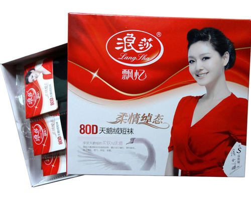 浪莎天鹅绒哑光纯色性感短丝袜