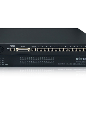 宇泰UT-6616C TCP/IP转16口RS232串口转换器 16口串口通讯服务器网口转16路232串口模块集线器