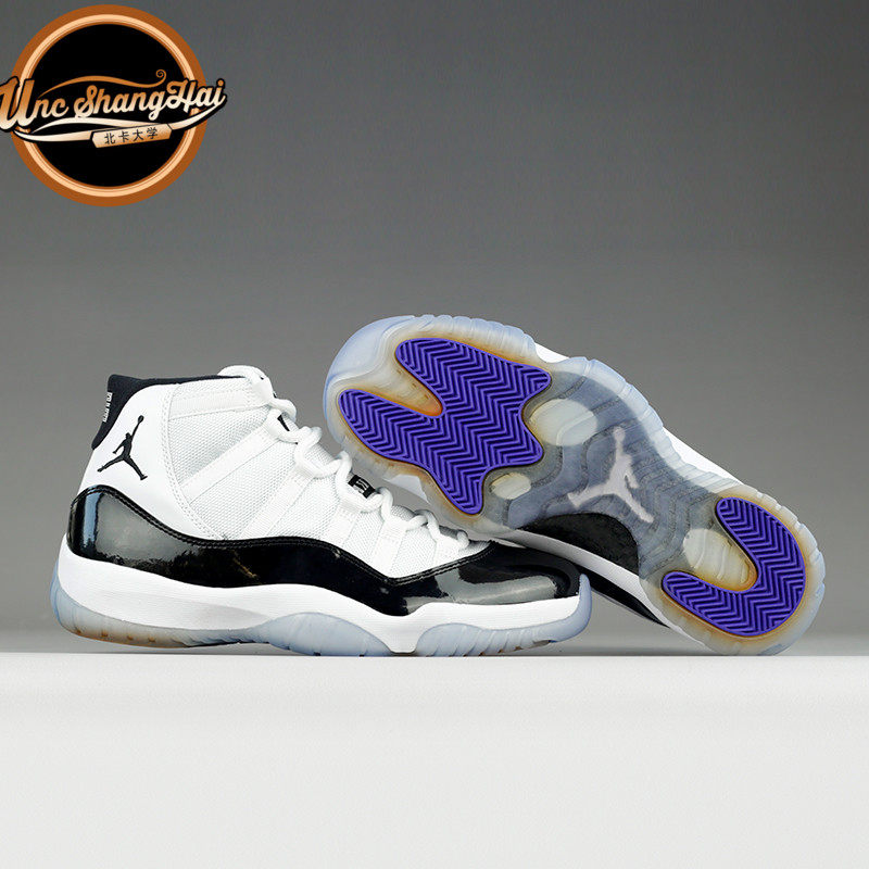 北卡大学 Air Jordan 11 concord aj11 黑白高帮元年 378037-107