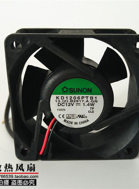 原装SUNON建准 6cm 6025双滚珠散热风扇 12V 1.4W KD1206PTB1 2线