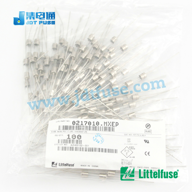 5*20力特littelfuse玻璃保险丝0217010.MXEP带引线250V10A保险管
