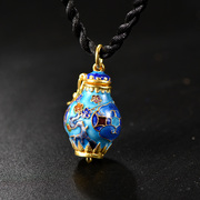 S925 silver plated cloisonne vintage Thai silver fashion pendant women Aquarius jewelry