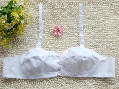 全棉前扣无钢圈大码文胸胸罩
