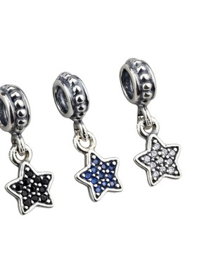 纯银手链五角星饰品生日礼物吊坠