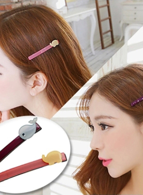 Angelrena韩国进口发饰 正品 百搭可爱大象海豚发夹 边夹刘海夹F2