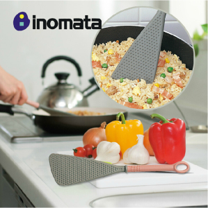 日本进口inomata饭勺 不粘锅 锅铲子炒锅 厨房炒饭工具不粘米饭铲