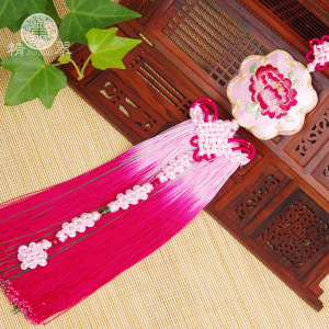 精翠汽车摆件中国结刺绣挂件汽车用品车内饰品摆件送国外友人包邮