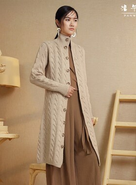 潘华尔姿毛衣编织女长款字形