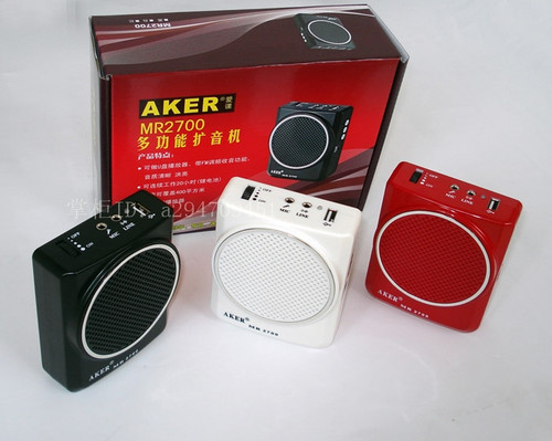 爱课MR2700迷你扩音器可插U盘FM收音爱课2700插U盘扩音器教师教学