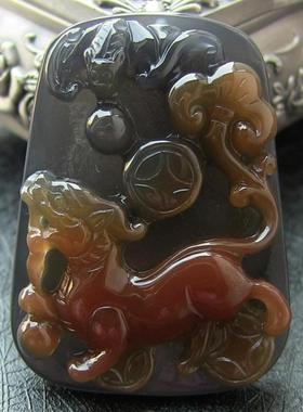 巴西玛瑙俏色吊坠原色