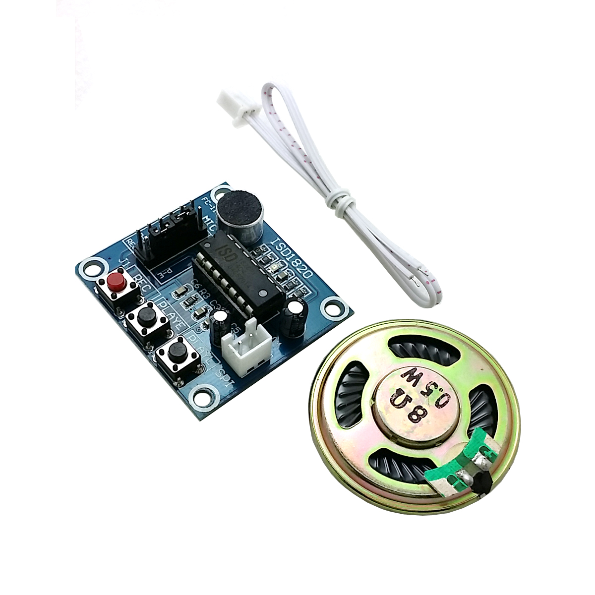 ISD1820录音语音模块 语音模块 录放音模块 板带咪头 送0.5W喇叭