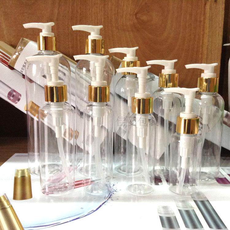 JM-L06-3金白100ml500ml电化铝螺旋乳液瓶电化铝螺旋泵