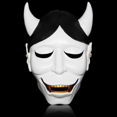 珍藏版妖狐x仆ss白鬼院凛凛蝶鬼头般若万圣节面具 树脂面具