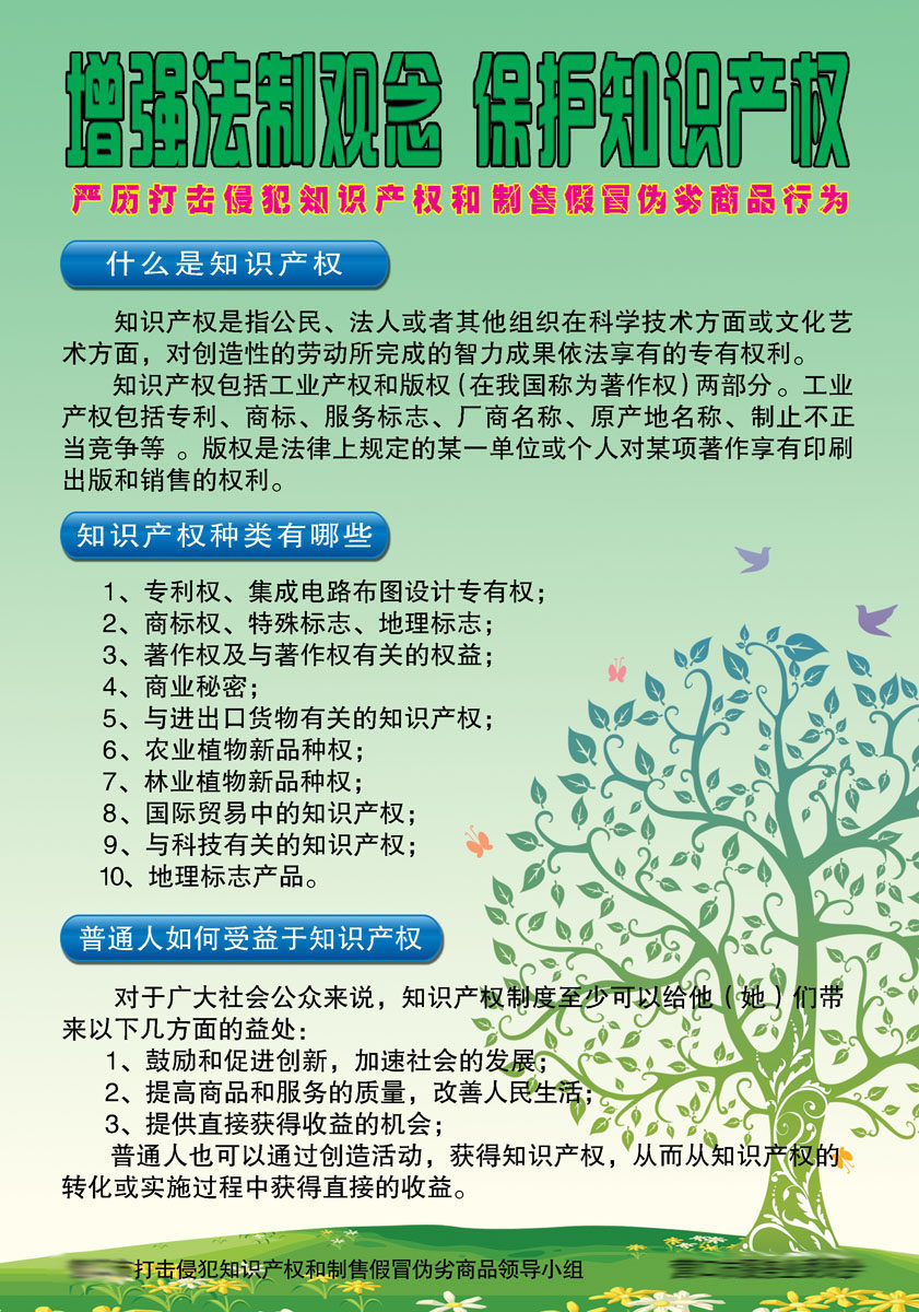 海报印制653素材296增强法制观念保护知识产权宣传