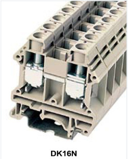 台湾町洋导轨接线端子DK16N可替代菲尼克斯UK16N魏德米勒SAKDU16N