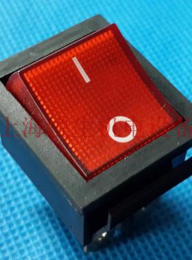 KCD4-201银点电源开关船型开关红色带灯按钮4脚switch翘板开关
