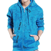 Mùa xuân và mùa thu nam Hip Hop Hoodie Áo len cộng với áo khoác nhung nhung Học sinh cộng với phân bón Tăng nam giản dị Áo lớn - Cực lớn