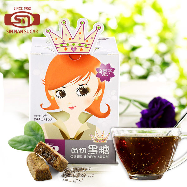 台湾进口 Sin Nan 新南 奇亚籽角切黑糖 200g 优惠券折后￥9.9包邮（￥39.9-30）