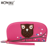 HA HA 2015 winter season new style clutch bag Korean fashion owls zip wallet