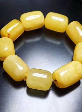 天然老蜜蜡手串无优化时尚饰品