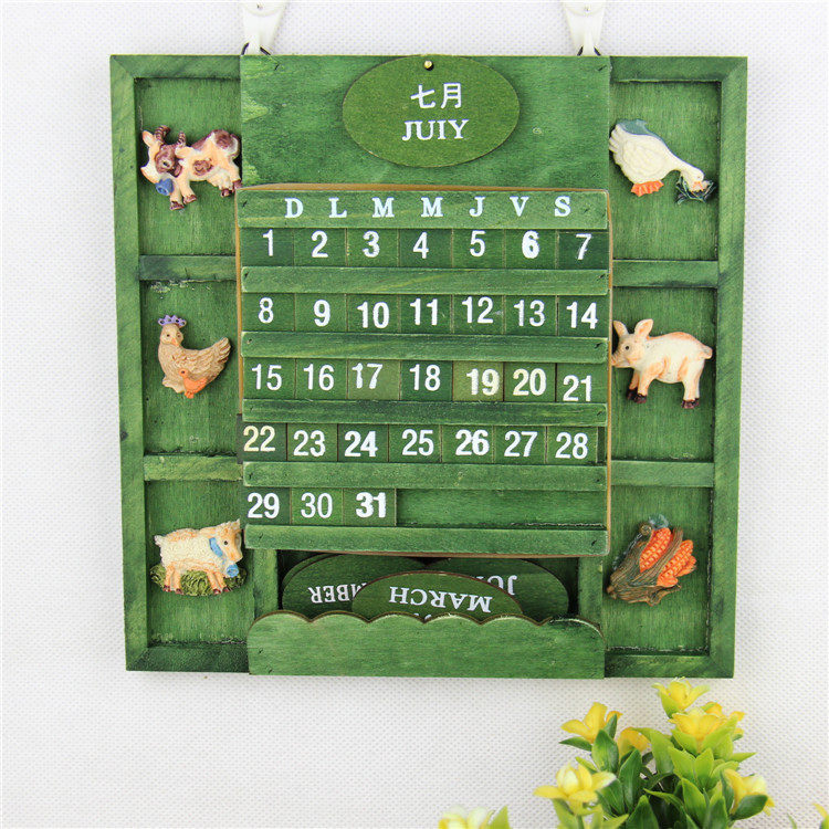 地中海木质万年历日历挂牌壁饰可移动挂历田园家居儿童房墙面装饰在类目 家居饰品, 壁饰中 - 来自Buy2taobao.com提供专业的淘宝代购服务