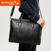 Red Dragonfly leather men business leather business bag shoulder bag new leather men's briefcases