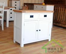 外贸纯实木家具 橡木田园欧式地中海北欧白色餐边柜鞋柜碗柜 促销