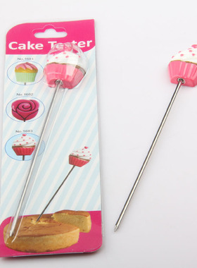 不锈钢蛋糕测试针蛋糕探测器--爱心红点