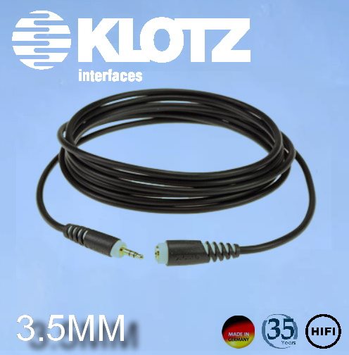 德国KLOTZ 耳机 延长线 三节公转母小三芯3.5非平衡立体声