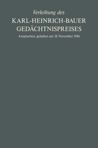 【预订】Verleihung Des Karl-Heinrich-Bauer G...