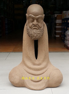 紫砂人物像达摩祖师供奉禅悟摆件